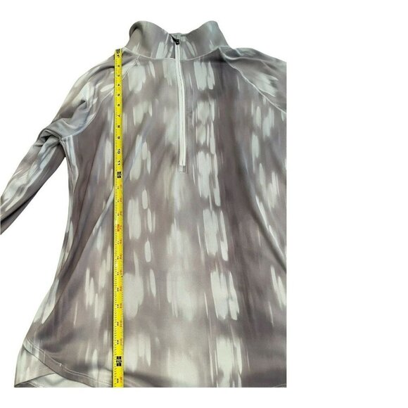 Under Armour Womens Fitted Cold Gear Gray and White 1/4 zip Pullover XL Shirt - Picture 3 of 8